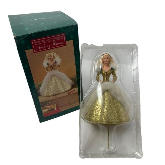 Barbie Christmas Stocking Hanger 1995 VIntage Hallmark Mattel - Picture 2 of 7